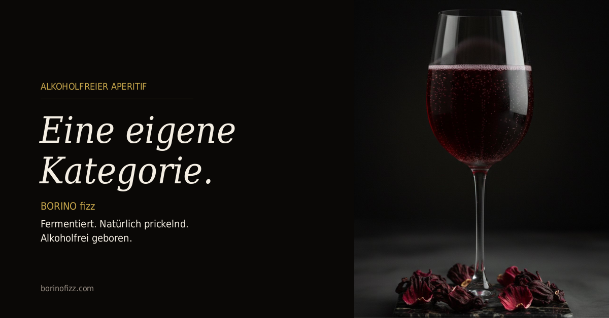 BORINO fizz Hibiskus — alkoholfreier Aperitif im Weißweinglas, Hamburg